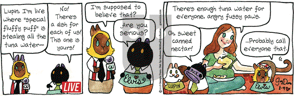 Breaking Cat News on Thursday August 9, 2018 Comic Strip