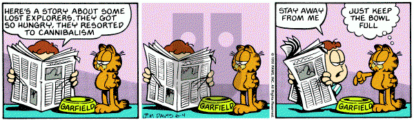 Garfield on Thursday June 4, 1992 Comic Strip
