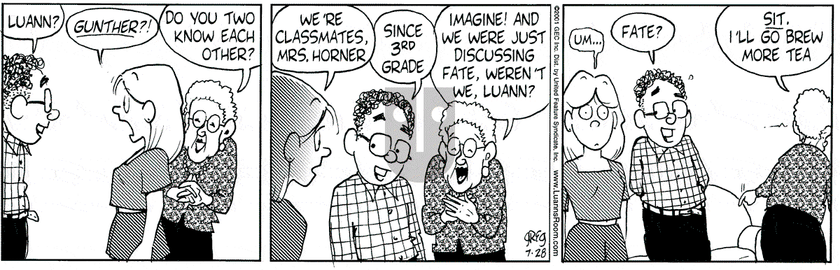 Luann - Saturday July 28, 2001 Comic Strip