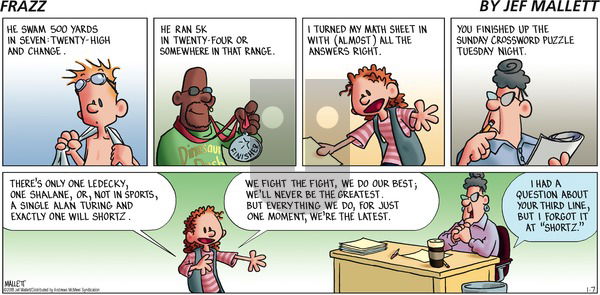 Frazz on Sunday January 7, 2018 Comic Strip