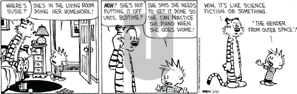 Calvin and Hobbes on Monday March 30, 2015 Comic Strip