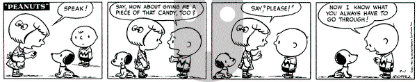 Peanuts - Thursday February 1, 1951 Comic Strip