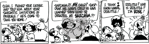 Rose is Rose on Friday November 15, 1991 Comic Strip