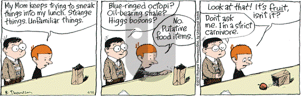 Cul de Sac on Thursday April 16, 2015 Comic Strip
