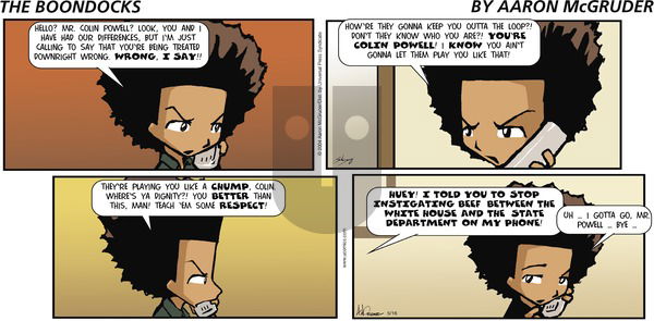 The Boondocks on Sunday May 16, 2004 Comic Strip