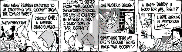 Rose is Rose - Saturday February 9, 2002 Comic Strip