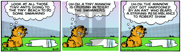 Garfield on Saturday September 25, 1982 Comic Strip