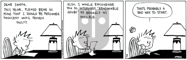 Calvin and Hobbes on Wednesday December 6, 1995 Comic Strip