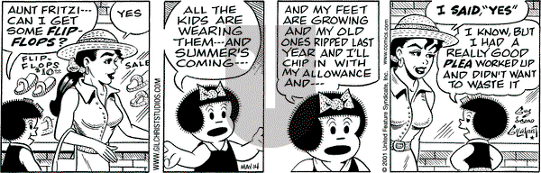Nancy on Monday May 14, 2001 Comic Strip
