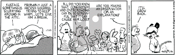 Over the Hedge on Thursday January 7, 1999 Comic Strip