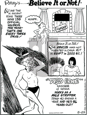 Ripley's Believe It or Not on Friday August 25, 2000 Comic Strip