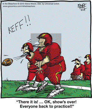 In the Bleachers on Thursday August 29, 2013 Comic Strip