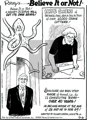 Ripley's Believe It or Not on Thursday May 6, 1999 Comic Strip
