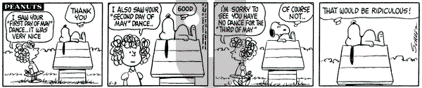 Peanuts on Saturday May 3, 1969 Comic Strip