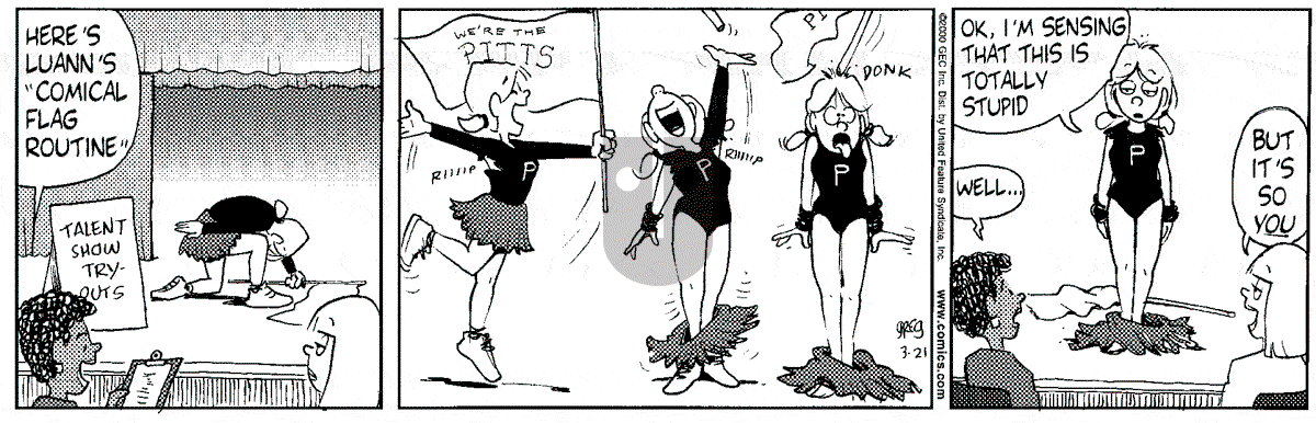Luann - Tuesday March 21, 2000 Comic Strip