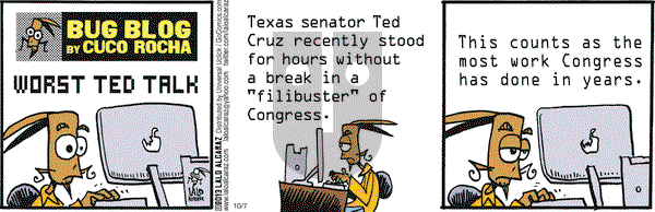 La Cucaracha on Monday October 7, 2013 Comic Strip