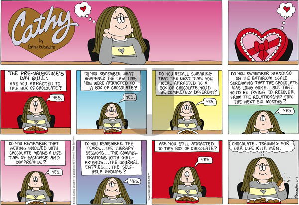 Cathy Classics on Sunday February 7, 1999 Comic Strip