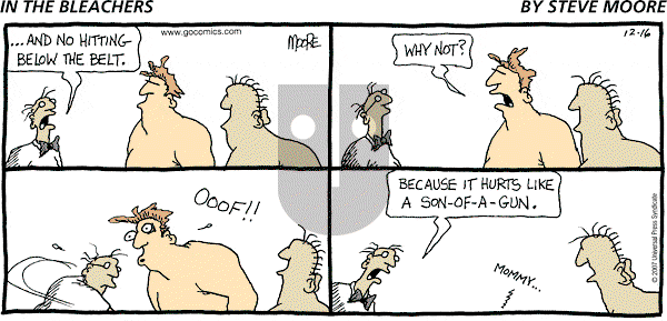 In the Bleachers on Sunday December 16, 2007 Comic Strip