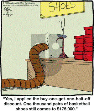 In the Bleachers on Thursday May 24, 2018 Comic Strip
