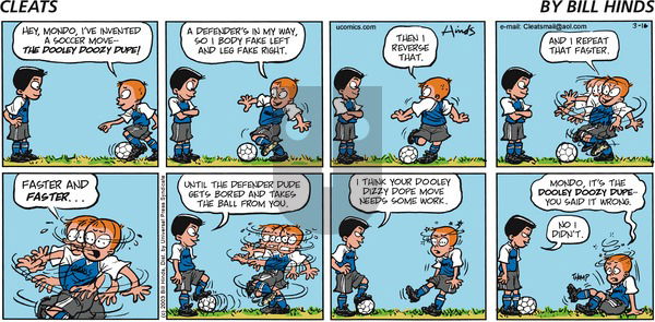 Cleats on Sunday March 16, 2003 Comic Strip