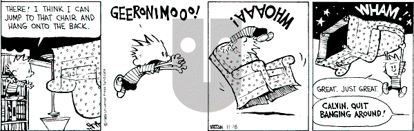 Calvin and Hobbes - Saturday November 18, 1989 Comic Strip