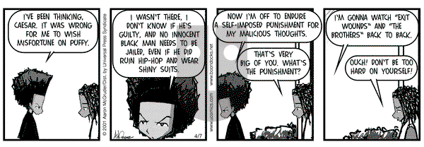 The Boondocks on Saturday April 7, 2001 Comic Strip