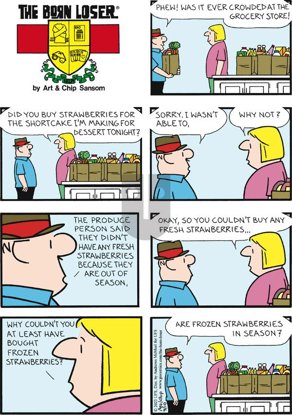 The Born Loser on Sunday September 10, 2023 Comic Strip