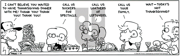 FoxTrot - Saturday November 30, 2002 Comic Strip