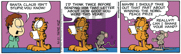Garfield - Monday December 13, 1999 Comic Strip