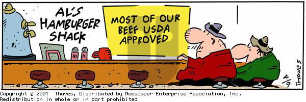 Frank and Ernest on Monday April 9, 2001 Comic Strip