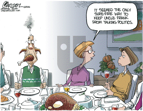 Stuart Carlson on Tuesday November 22, 2016 Comic Strip