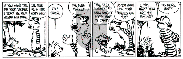 Calvin and Hobbes on Thursday March 17, 1988 Comic Strip