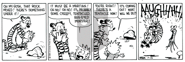 Calvin and Hobbes on Monday September 26, 1988 Comic Strip