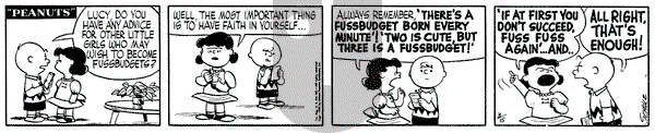 Peanuts on Tuesday March 15, 1955 Comic Strip