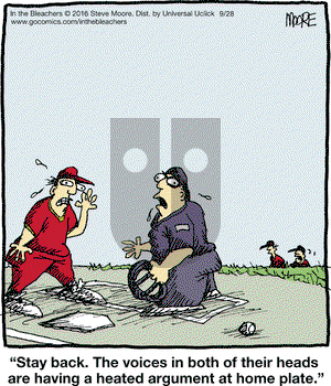 In the Bleachers on Wednesday September 28, 2016 Comic Strip