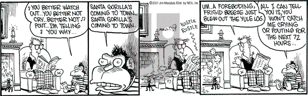 Monty on Monday December 24, 2001 Comic Strip