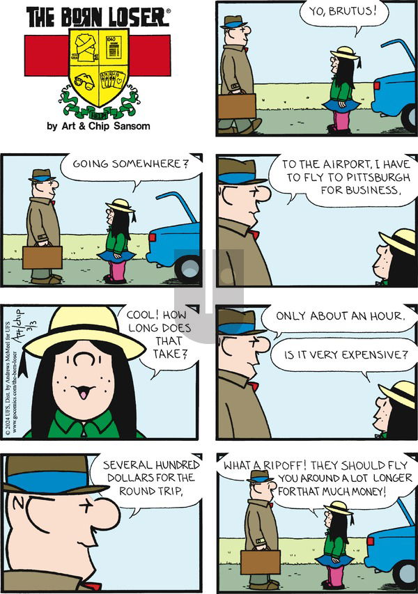 The Born Loser on Sunday March 3, 2024 Comic Strip
