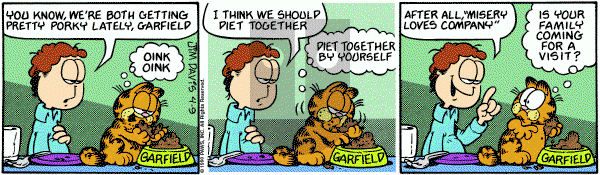 Garfield on Monday April 9, 1990 Comic Strip