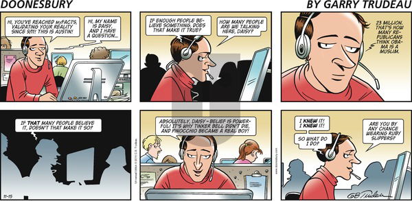 Doonesbury on Sunday November 15, 2015 Comic Strip