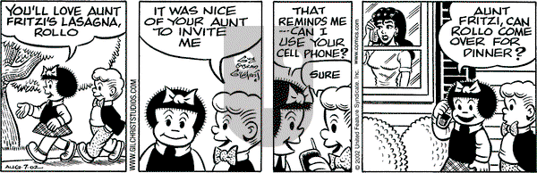 Nancy on Wednesday August 7, 2002 Comic Strip