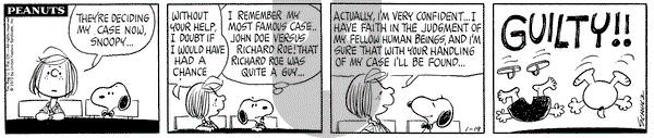 Peanuts on Wednesday January 19, 1972 Comic Strip