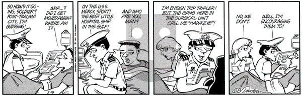 Doonesbury on Friday February 15, 1991 Comic Strip