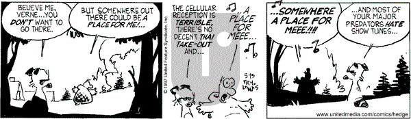 Over the Hedge on Tuesday May 13, 1997 Comic Strip