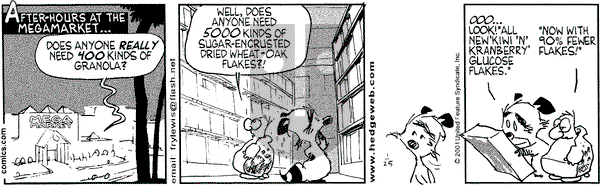 Over the Hedge on Thursday January 25, 2001 Comic Strip
