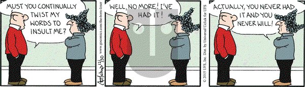 The Born Loser on Wednesday December 30, 2015 Comic Strip