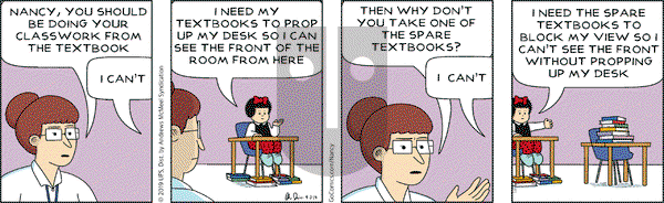 Nancy on Wednesday April 3, 2019 Comic Strip