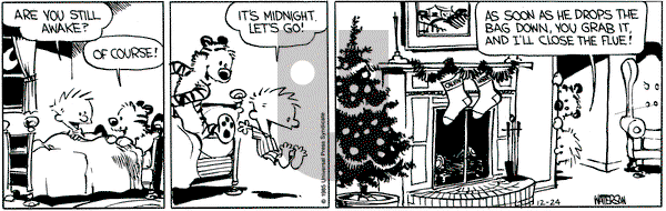 Calvin and Hobbes on Tuesday December 24, 1985 Comic Strip
