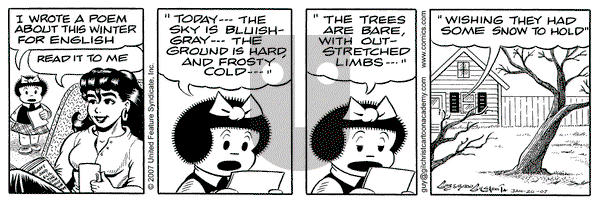 Nancy on Saturday January 20, 2007 Comic Strip