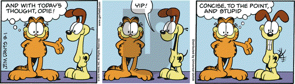 Garfield on Wednesday September 1, 2010 Comic Strip