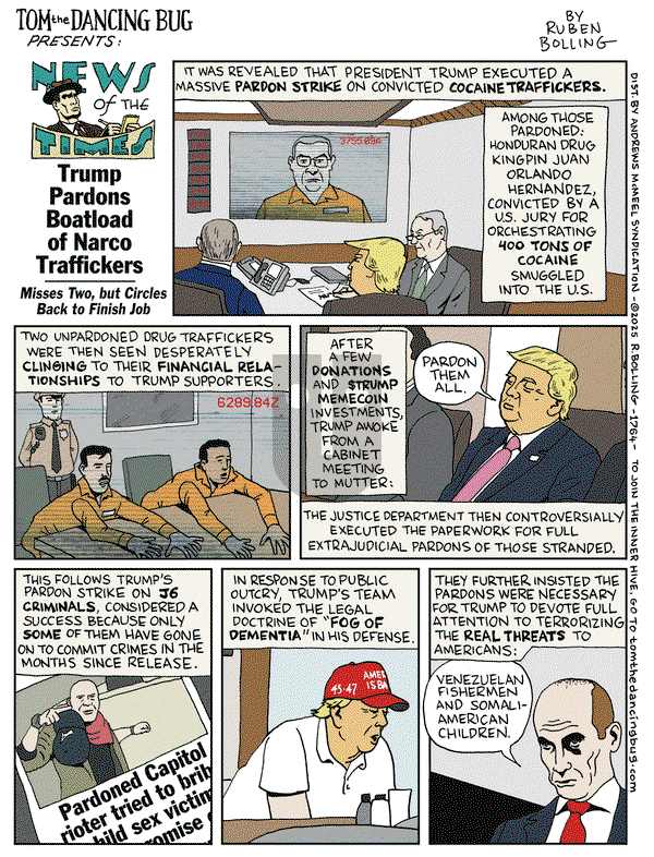 Tom the Dancing Bug on Friday December 12, 2025 Comic Strip